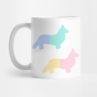 Pembroke Welsh Corgis - Pastel Colors Mug